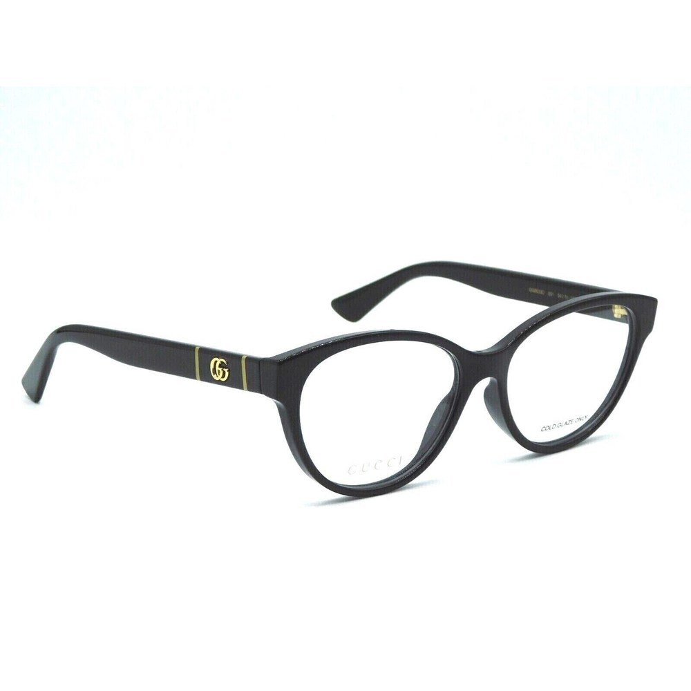 Gucci Cat Eye Eyeglasses GG0633o-001 Shiny Black Frame Transparent Lenses - Picture 2 of 6